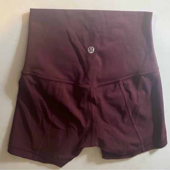 lululemon athletica Women's Deep Maroon Athletic Shorts - Picture 3 of 5